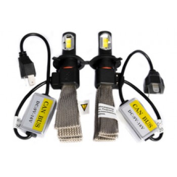LED лампы головного света C-3 H4 (гибкий кулер) комплект